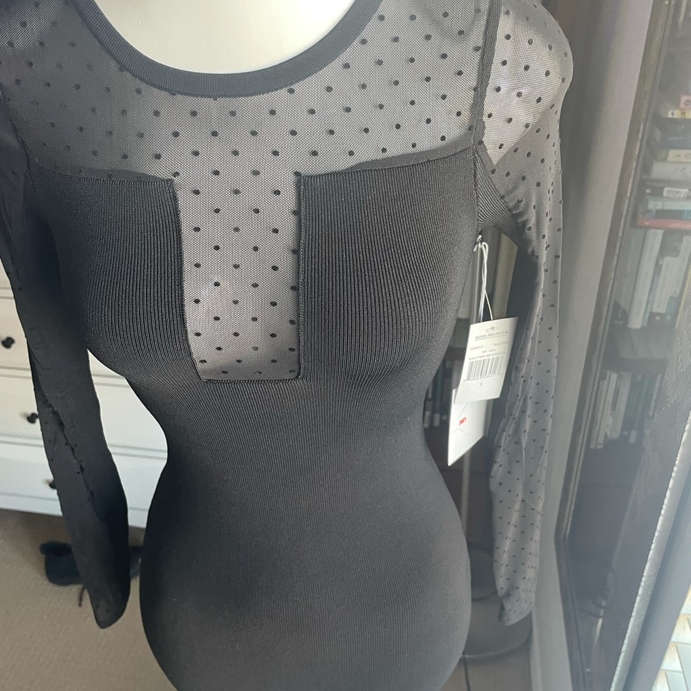 Good American Black Mesh Dress